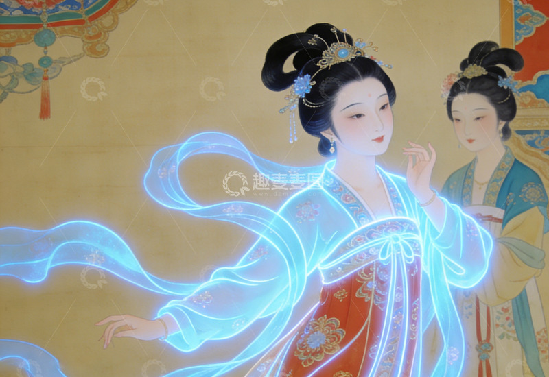 高清大图下载【趣麦麦图】古风仙女绘画素材