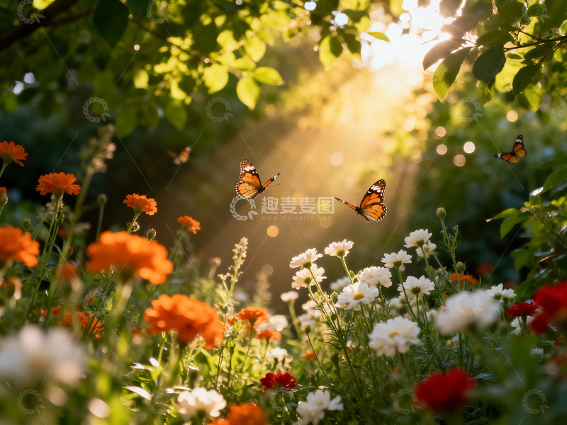 高清大图下载【趣麦麦图】仰拍梦幻花园4