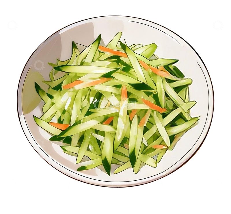 源文件下载【趣麦麦图】漫画风格凉拌小青瓜2