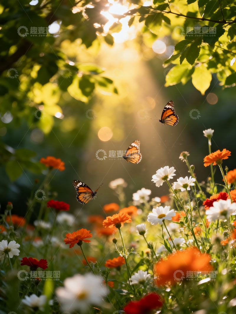 高清大图下载【趣麦麦图】仰拍梦幻花园5