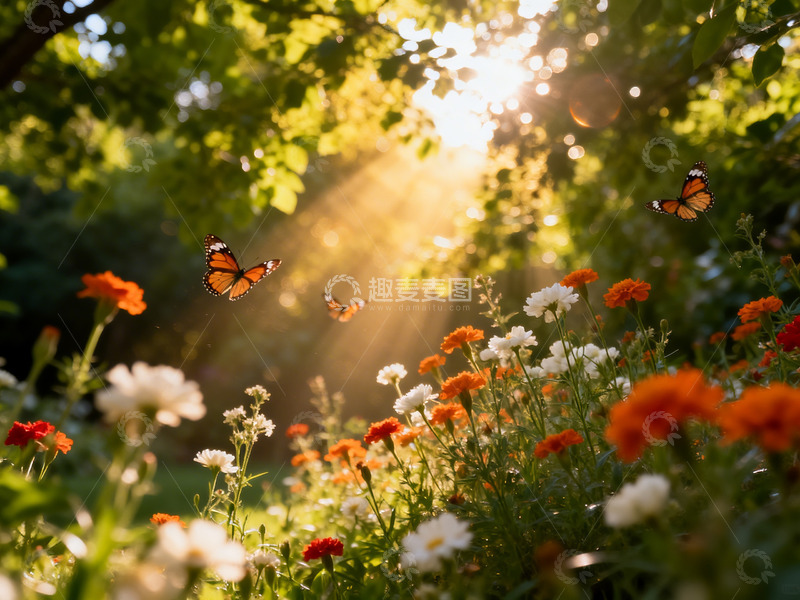 高清大图下载【趣麦麦图】仰拍梦幻花园7