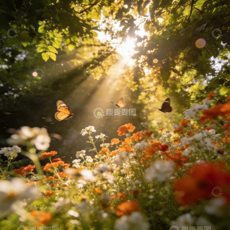 高清大图下载【趣麦麦图】仰拍梦幻花园3