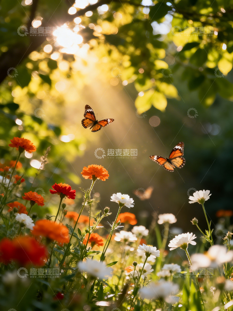 高清大图下载【趣麦麦图】仰拍梦幻花园