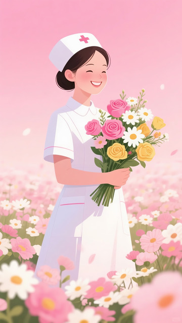 护士节插画海报9