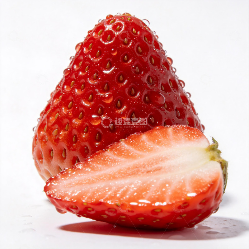 高清大图下载【趣麦麦图】新鲜草莓特写0