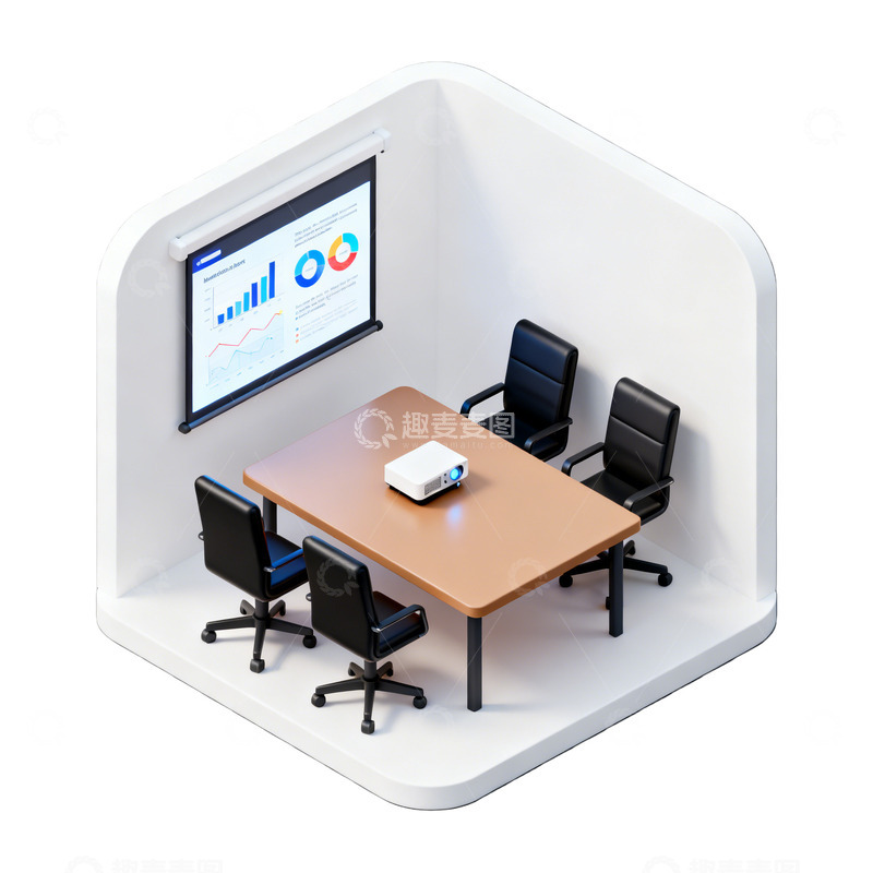 高清大图下载【趣麦麦图】现代化会议室3D设计图