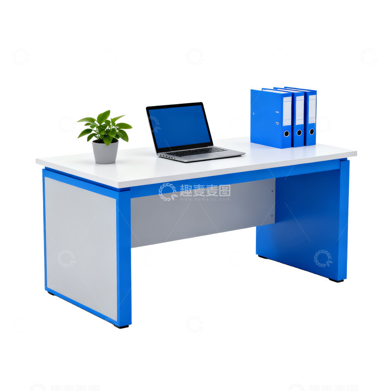 高清大图下载【趣麦麦图】简约现代办公桌工作台设计素材