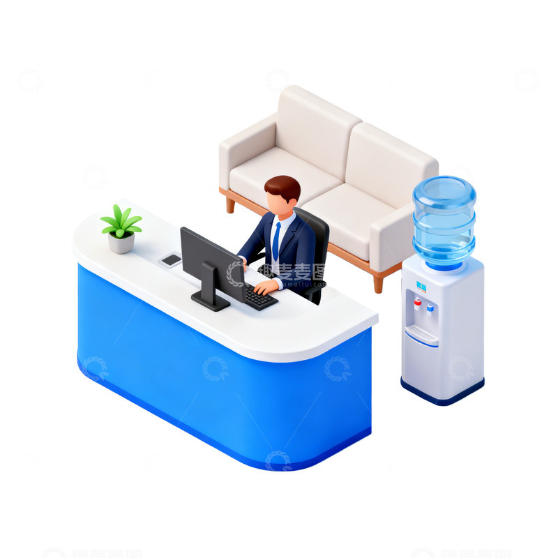 高清大图下载【趣麦麦图】商务办公场景插画设计元素