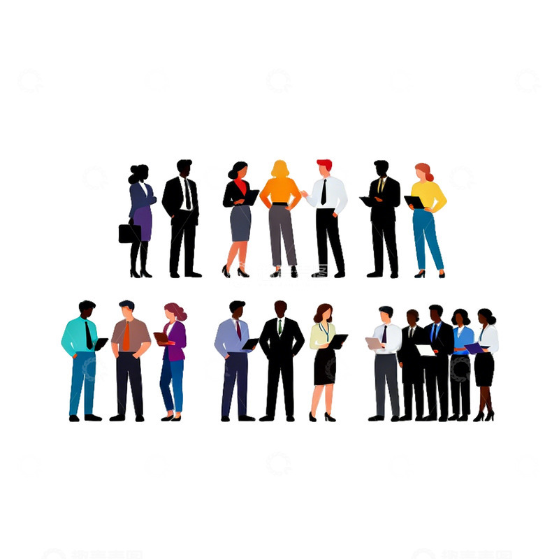 高清大图下载【趣麦麦图】职场人物插画合集
