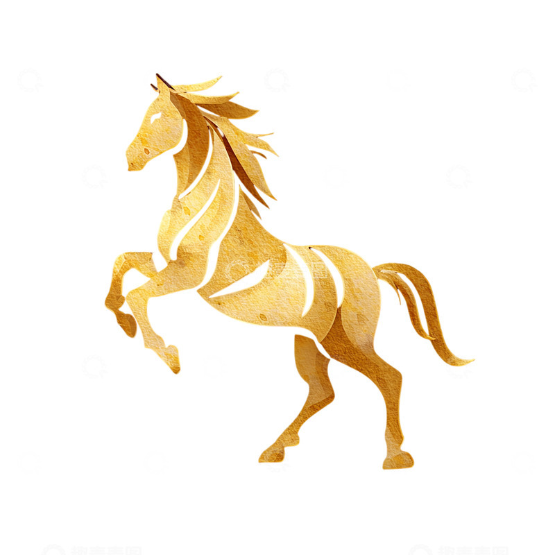 高清大图下载【趣麦麦图】金色马儿跃动瞬间