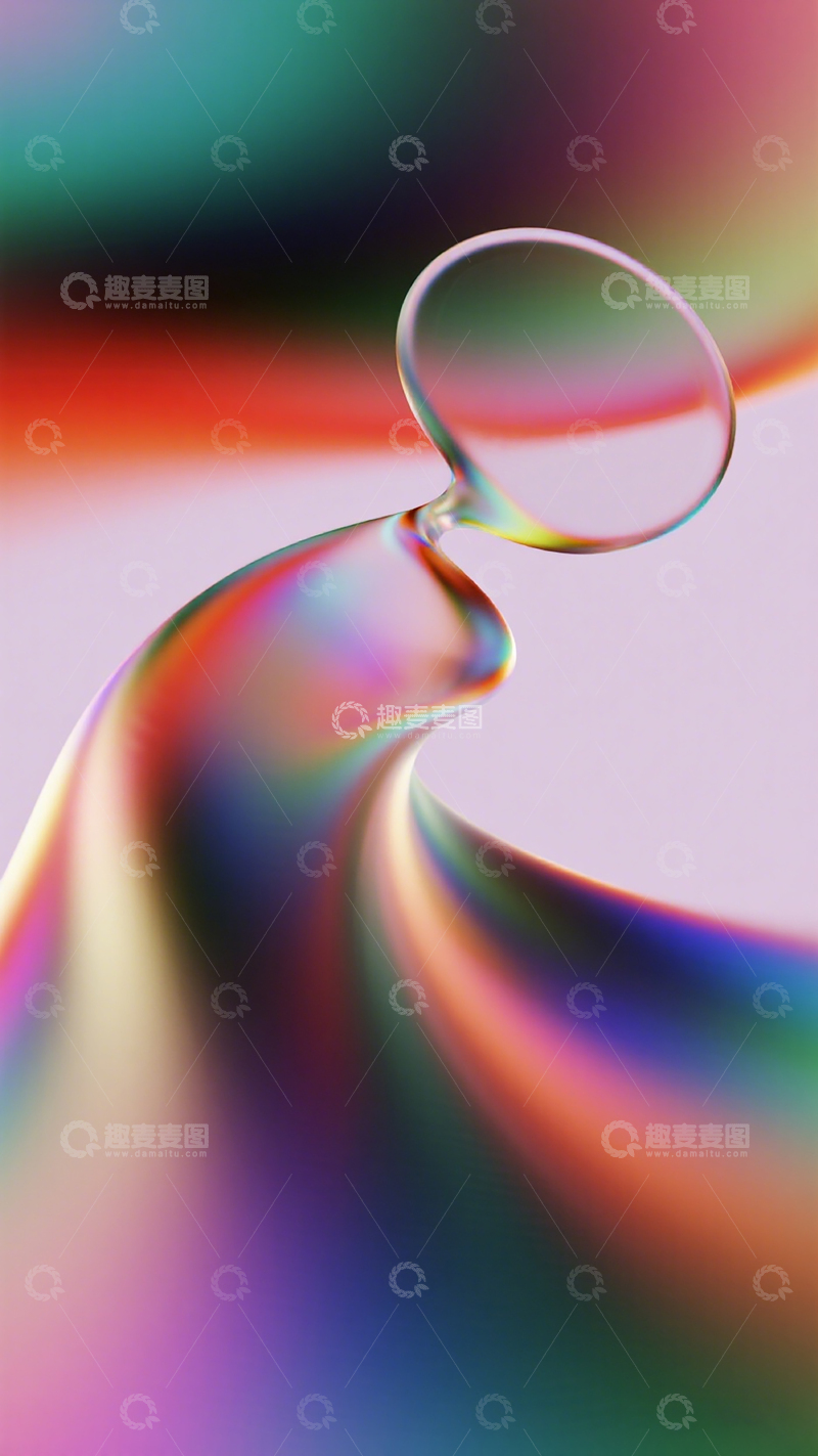高清大图下载【趣麦麦图】彩虹色水滴艺术效果