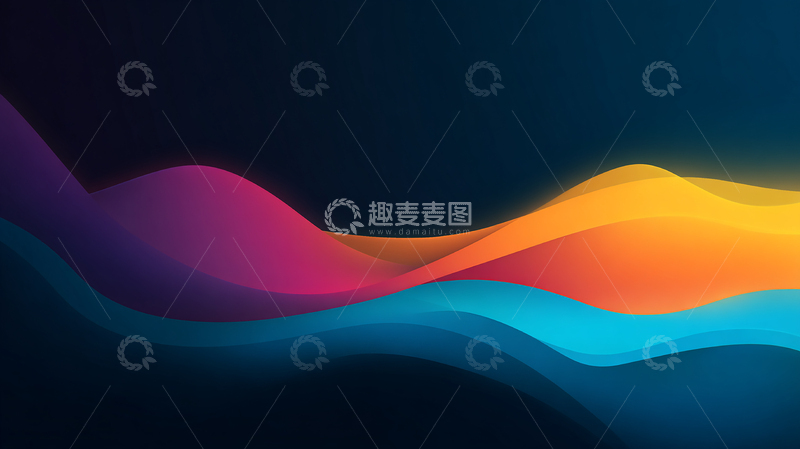 高清大图下载【趣麦麦图】彩虹之海的梦幻旅程