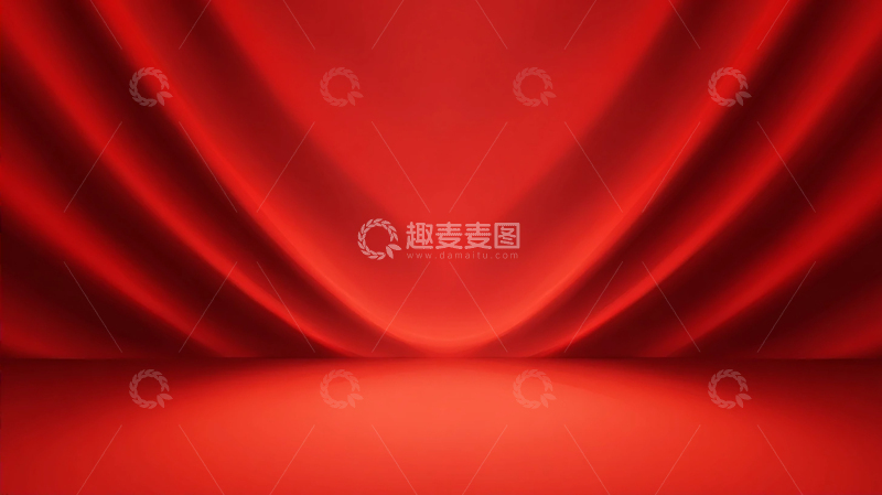 高清大图下载【趣麦麦图】红色幕布的神秘魅影