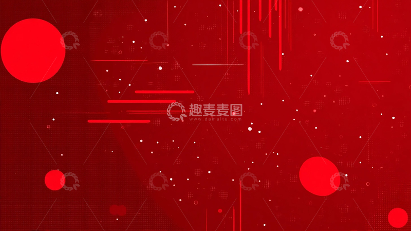 高清大图下载【趣麦麦图】未来科技的红色幻象