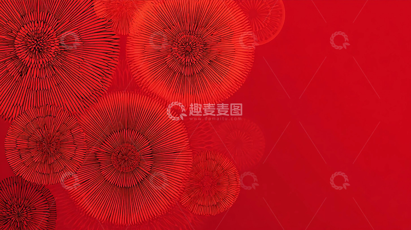 高清大图下载【趣麦麦图】红色火焰般的几何奇观