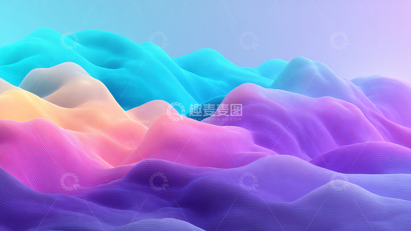 高清大图下载【趣麦麦图】彩虹山脉的梦幻之旅