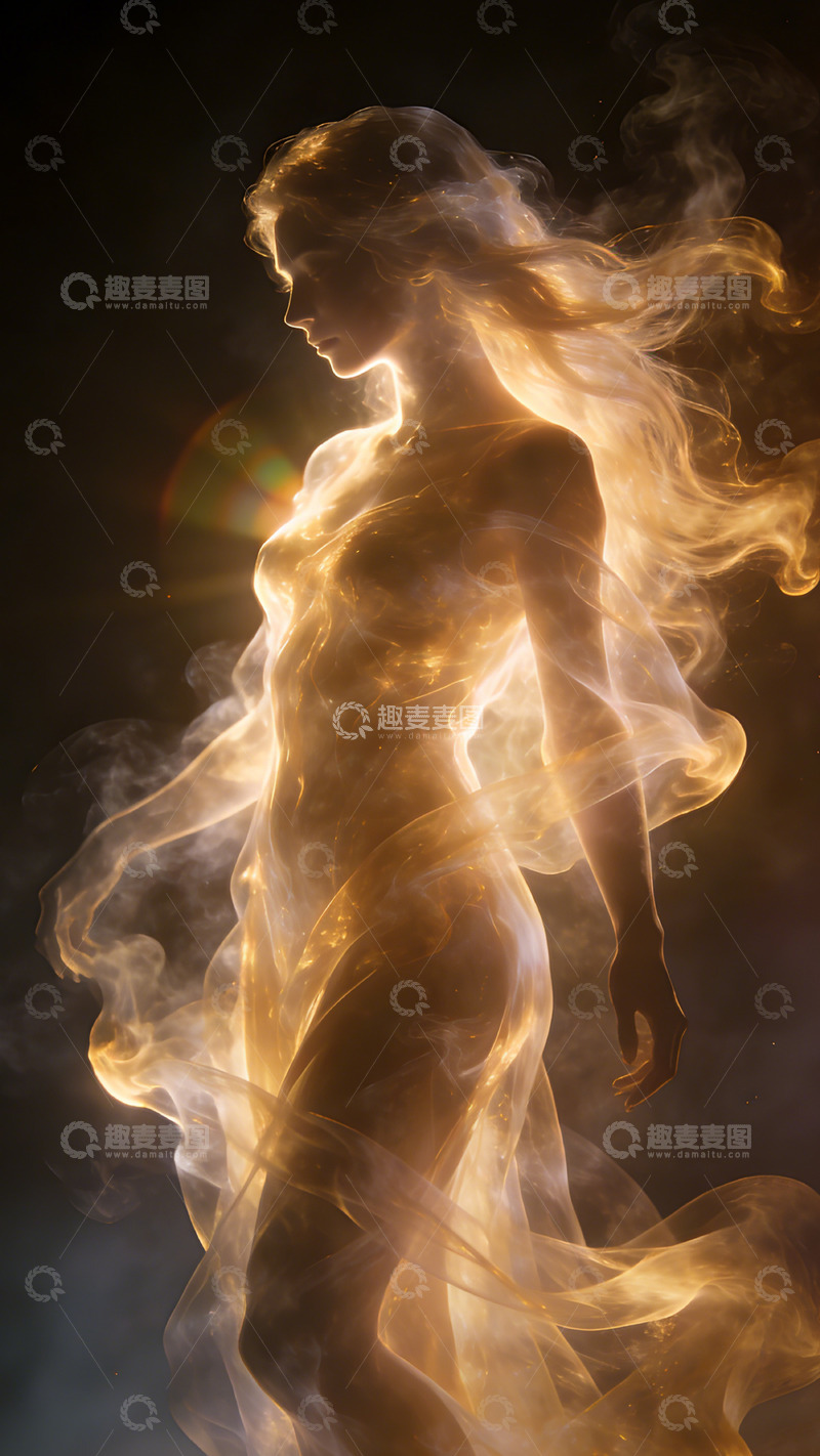 高清大图下载【趣麦麦图】梦幻烟雾女性形象艺术图