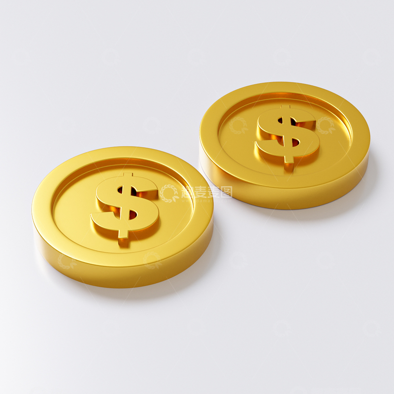 源文件下载【趣麦麦图】3d金币素材
