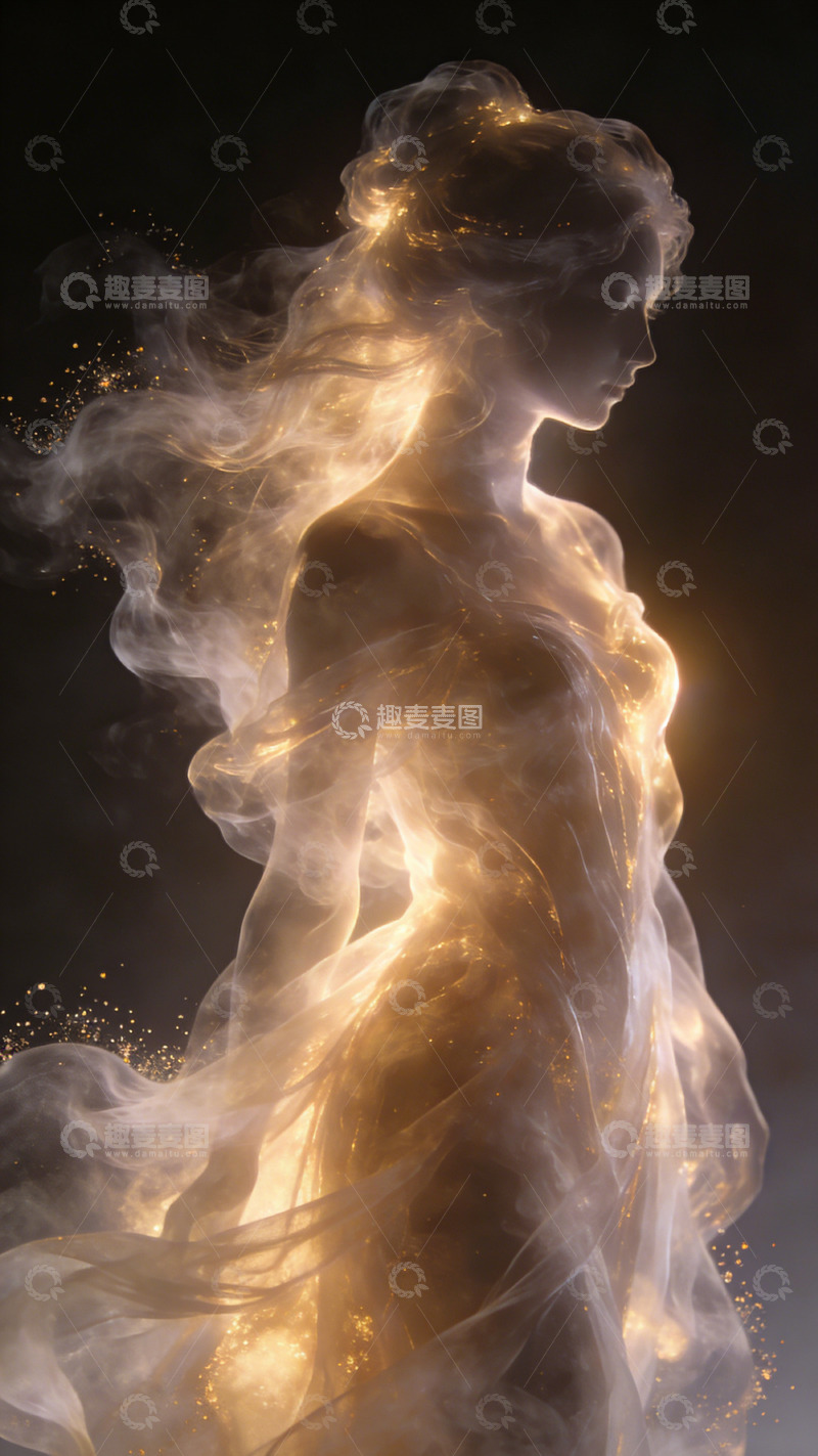 高清大图下载【趣麦麦图】梦幻烟雾女性艺术摄影