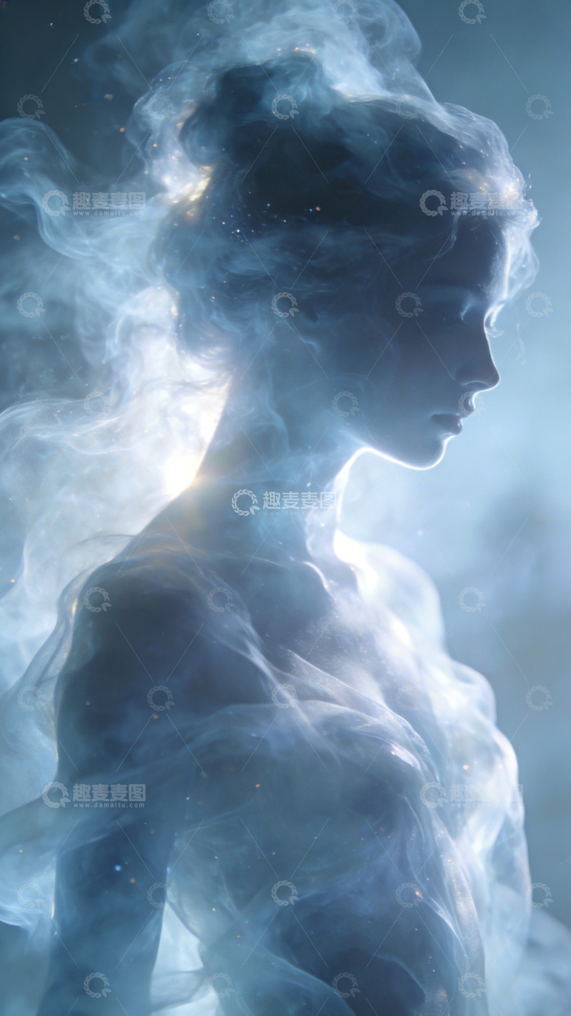 高清大图下载【趣麦麦图】梦幻烟雾女性艺术摄影写真