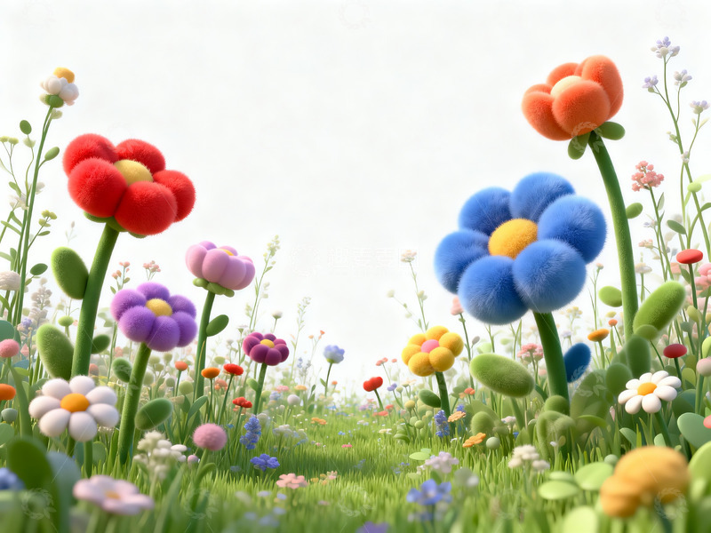 高清大图下载【趣麦麦图】毛绒质感的花草2