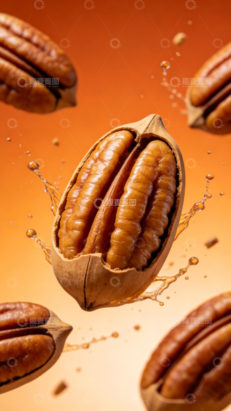 高清大图下载【趣麦麦图】坚果飞溅美食摄影1