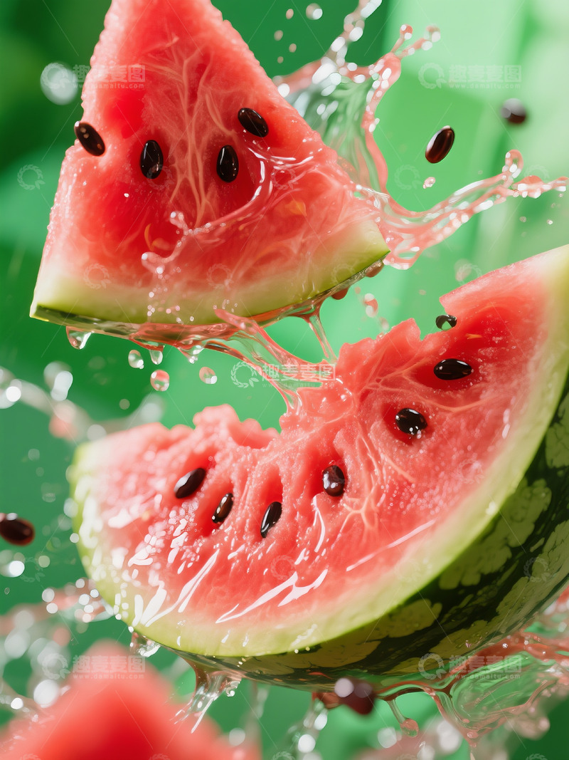 高清大图下载【趣麦麦图】鲜红多汁西瓜11