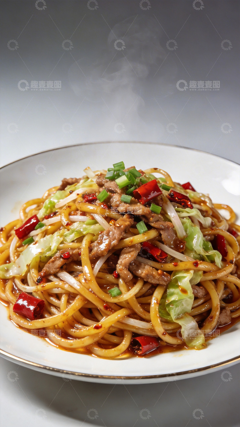 高清大图下载【趣麦麦图】炒米粉特写1