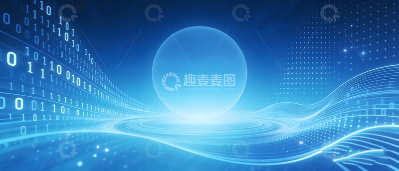 高清大图下载【趣麦麦图】科技风数字地球未来感背景