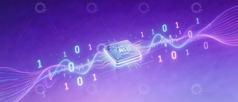 高清大图下载【趣麦麦图】科技AI数字波动图背景