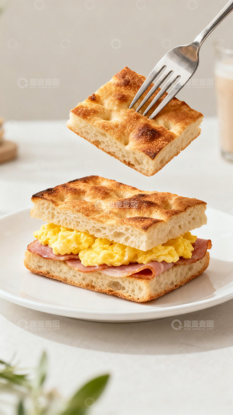 高清大图下载【趣麦麦图】法式佛卡夏早餐海报3