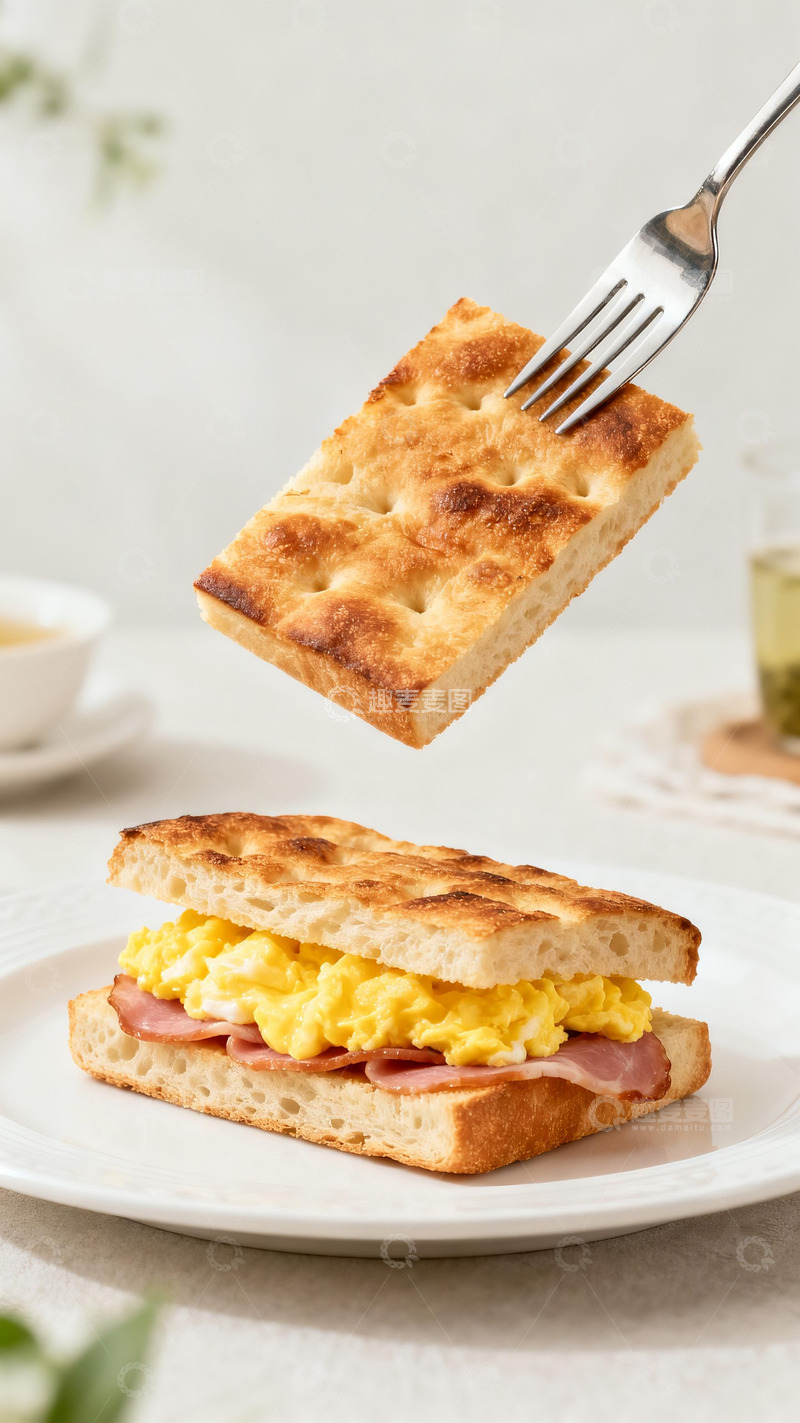 高清大图下载【趣麦麦图】法式佛卡夏早餐海报6