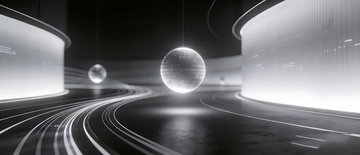 科幻空间球形光影效果