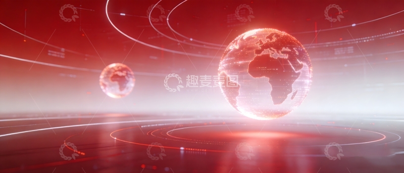 高清大图下载【趣麦麦图】科技风地球未来感背景