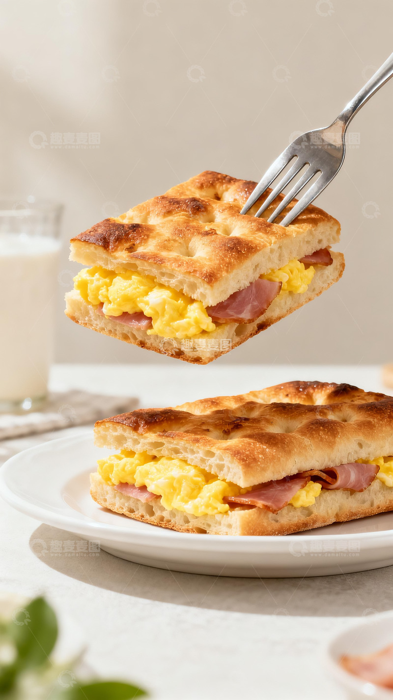 高清大图下载【趣麦麦图】法式佛卡夏早餐海报8