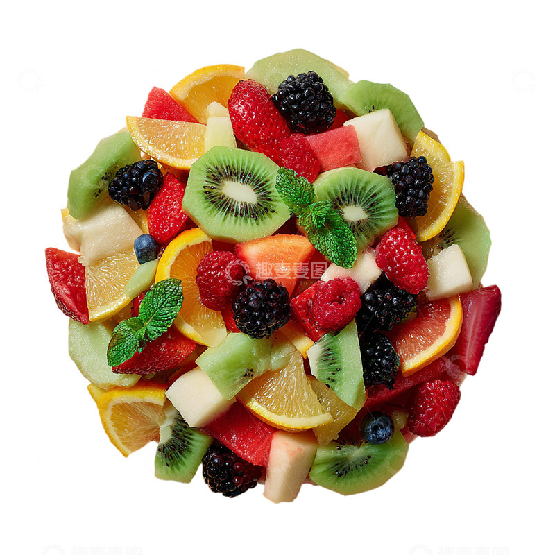 高清大图下载【趣麦麦图】五彩缤纷的水果拼盘奇观