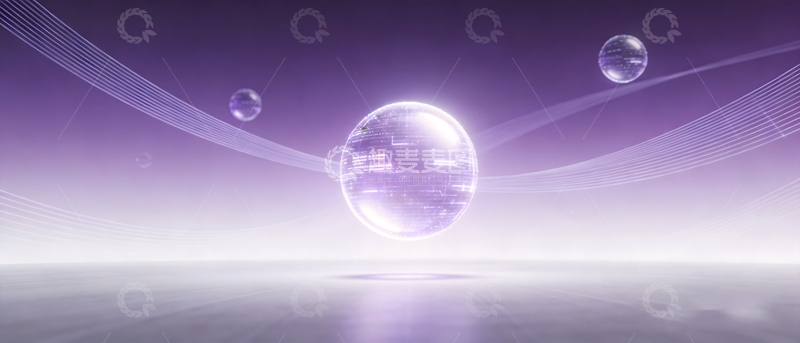 高清大图下载【趣麦麦图】科幻紫幻星球背景