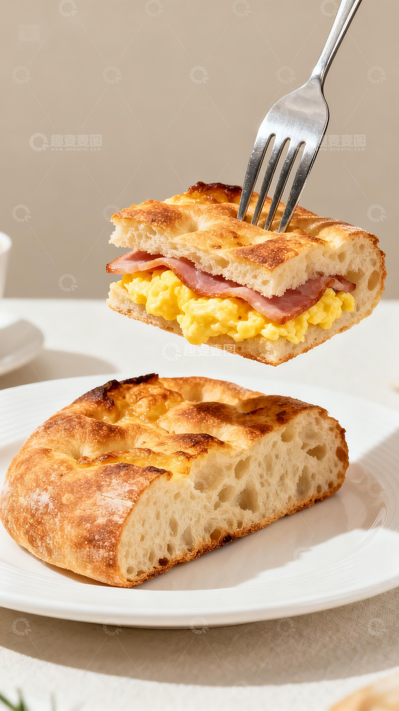 高清大图下载【趣麦麦图】法式佛卡夏早餐海报4