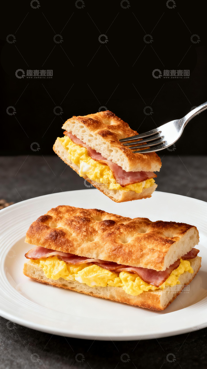 高清大图下载【趣麦麦图】法式佛卡夏早餐海报9