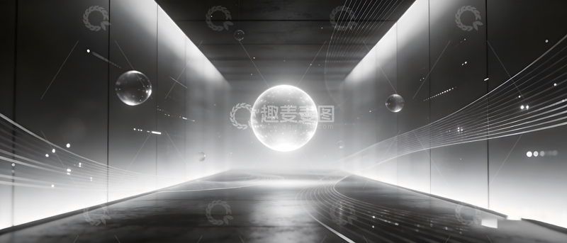 高清大图下载【趣麦麦图】未来感太空通道视觉