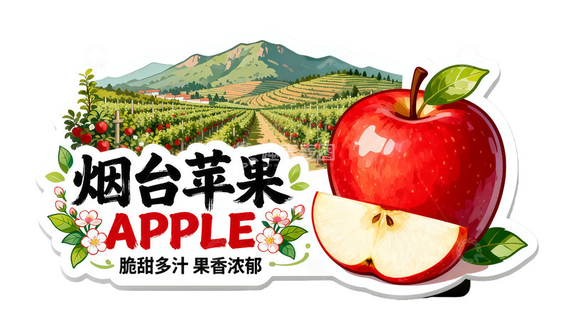 高清大图下载【趣麦麦图】烟台苹果海报设计素材