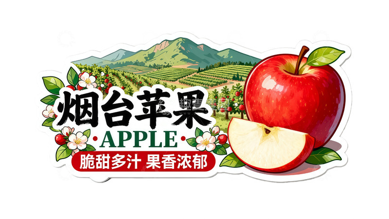 高清大图下载【趣麦麦图】烟台苹果宣传海报