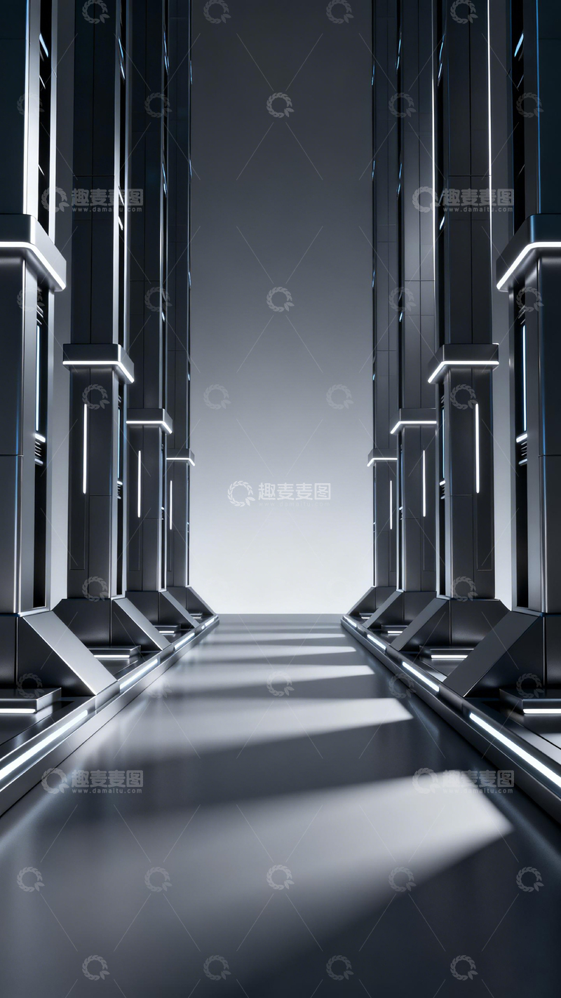 高清大图下载【趣麦麦图】未来科技感通道场景