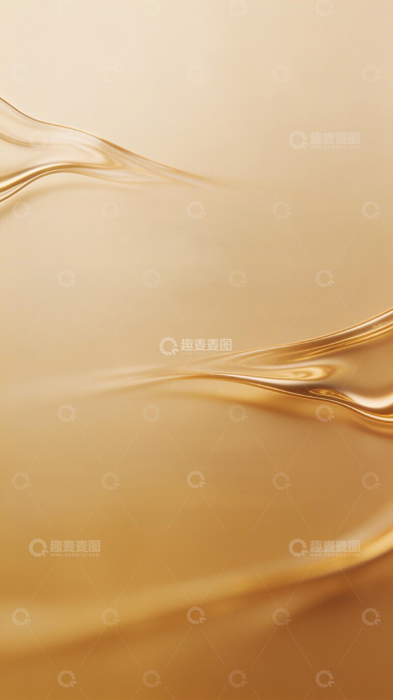 高清大图下载【趣麦麦图】金色液体流动艺术效果
