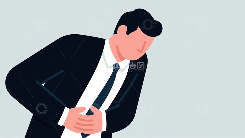 高清大图下载【趣麦麦图】肠胃病发作的白领2