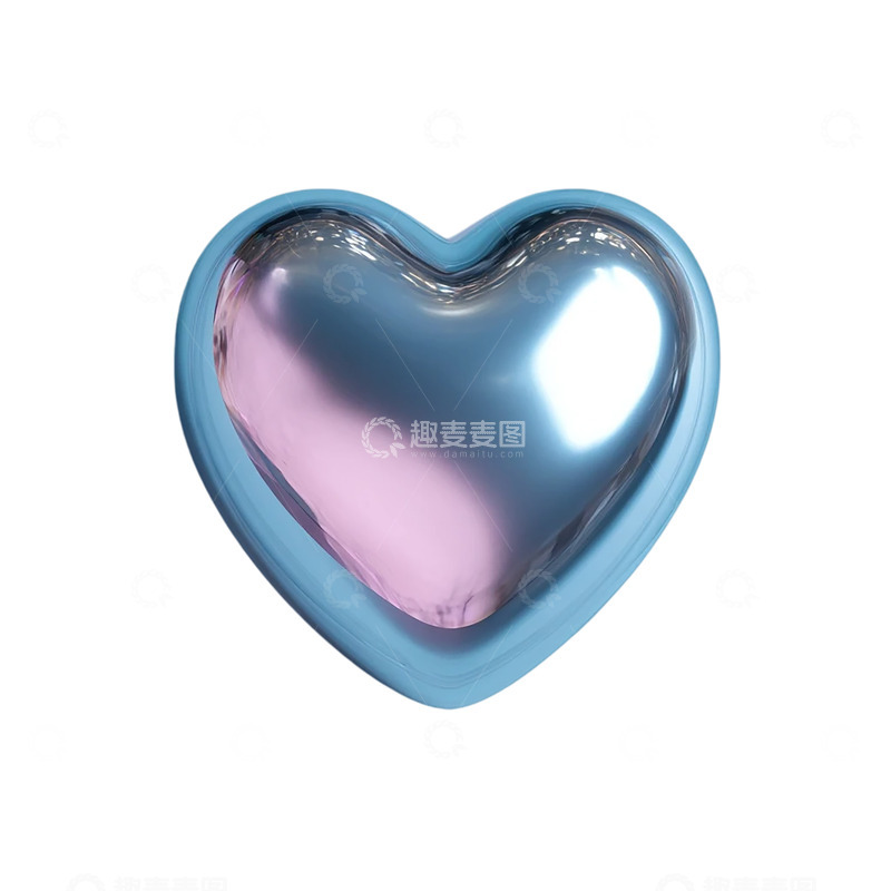 高清大图下载【趣麦麦图】镜面光泽心形宝藏