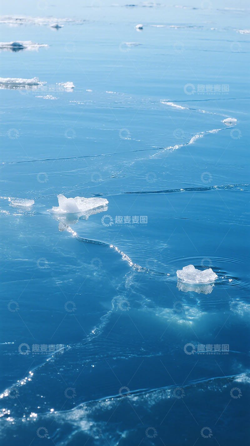 高清大图下载【趣麦麦图】冰雪湖面冰块美景
