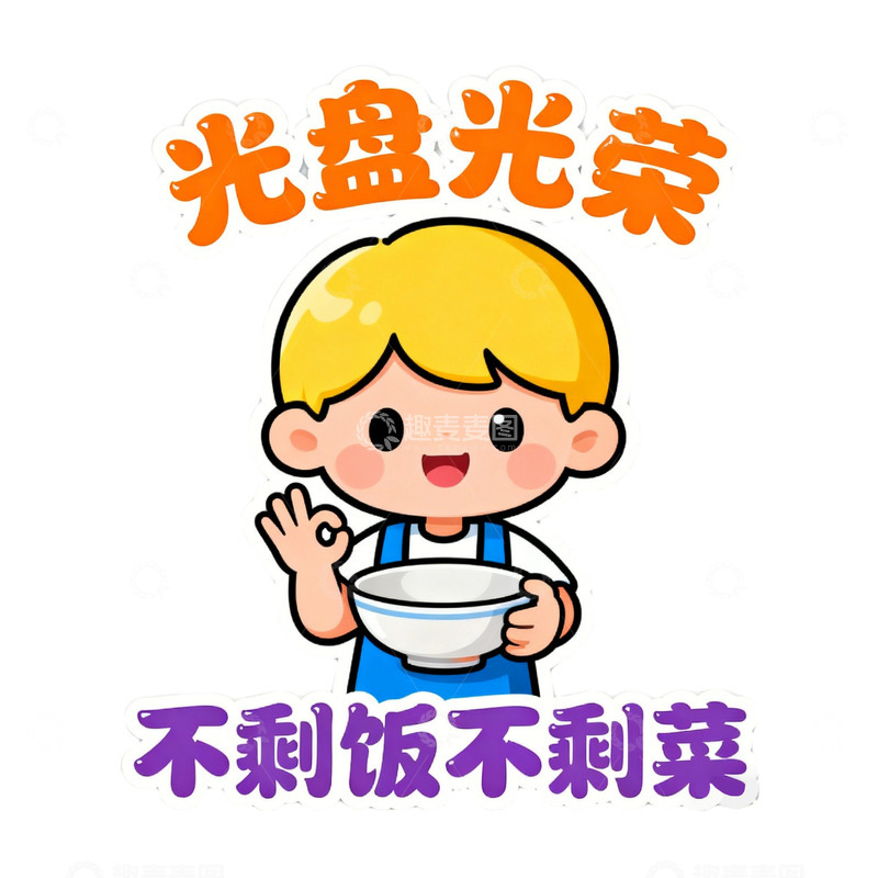 高清大图下载【趣麦麦图】卡通风儿童小男孩小女孩光盘行动插画素材