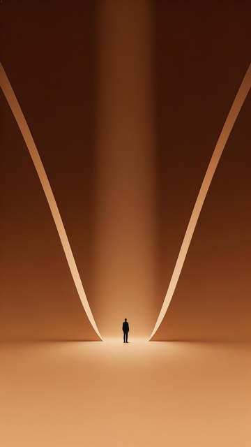 极简主义光影人物设计