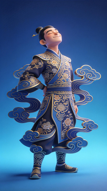 古风华丽服饰动画人物设计